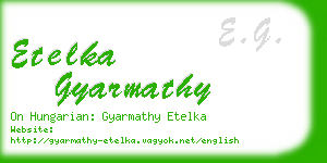 etelka gyarmathy business card